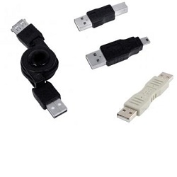 PremiumCord USB navíjecí kabel+universal.redukce