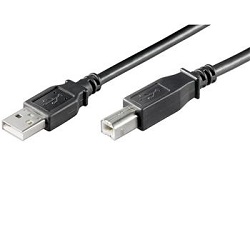 USB 2.0 kabel A-B 5m, barva černá