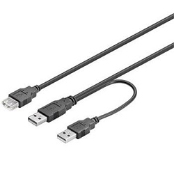 PremiumCord ku2y01 USB 2.0 napájecí Y kabel A/M