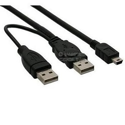 PremiumCord ku2y02 kabel USB2.0 napájecí Y miniUSB