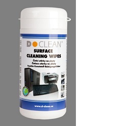 Fotografie D-CLEAN D-21 Čistící ubrousky 100ks na plast