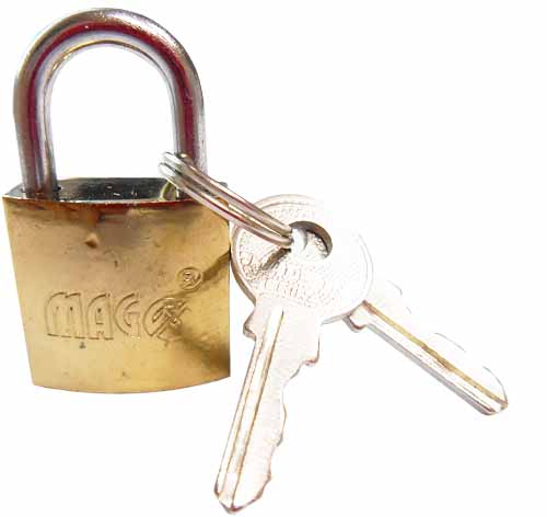 Magg 110133 visací zámek 20mm zlatý