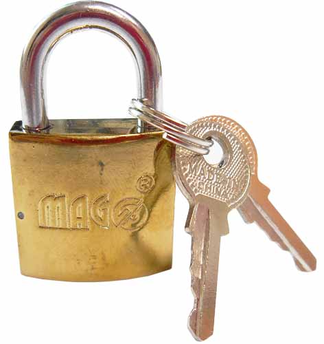 Magg 110135 visací zámek 32mm zlatý