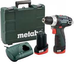 Fotografie Aku šroubovák Metabo PowerMaxx BS Basic, 2 aku