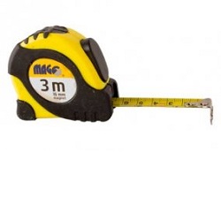 Svinovací metr 3 m x 16mm s magnetem guma a plast