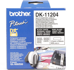 Brother DK-11204 Univerzální štítky 17mm x 54mm