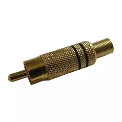 Geti konektor CINCH kabel kov zlatý černý