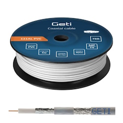 Geti kabel TV/sat 121AL PVC 5mm 1m bílý