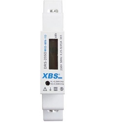 XBS Elektroměr 1F na DIN lištu s MID certifikátem