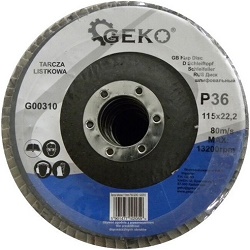 Geko G00310 Brusný lamelový kotouč 115x22,23mm P36