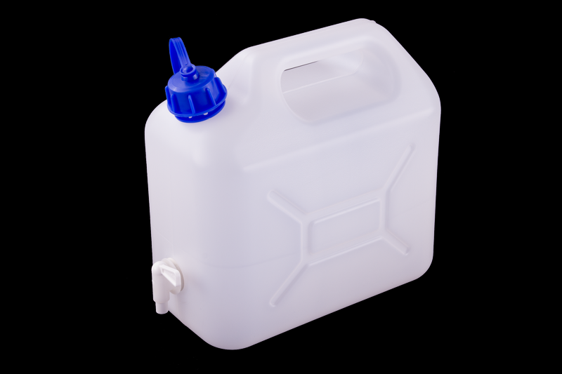 Kanystr PVC s kohoutem a modrým víčkem 5 l