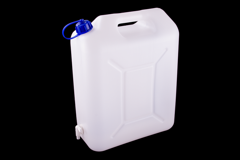 Kanystr PVC s kohoutem a modrým víčkem 20 l