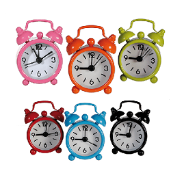 Mini budík plechový 6x4cm 793071