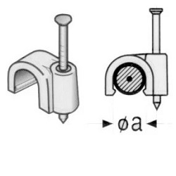 Geti příchytka kabelová 6mm bílá